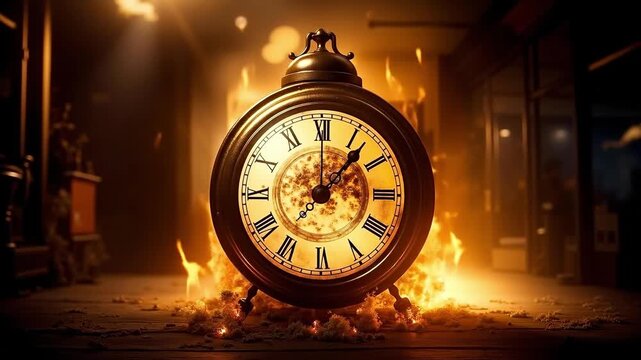 A clock that is sitting on top of a table