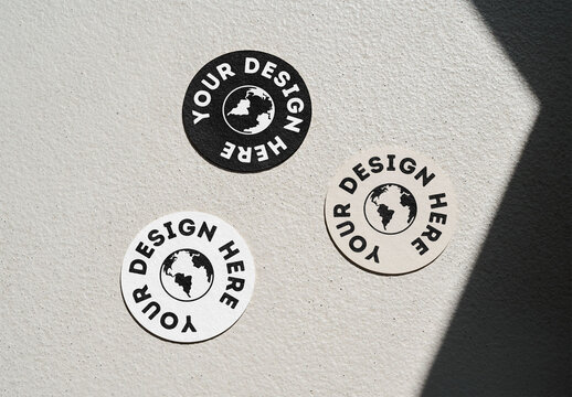 Mockup Of Three Customizable Round Coasters