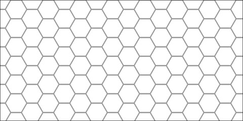 Seamless hexagonal honeycomb grid texture vector illustration design