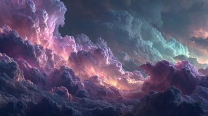 Neon cosmic nebula digital art showcasing glowing space clouds, vibrant colors, and dynamic compositions ideal for sci-fi visuals and digital backgrounds.