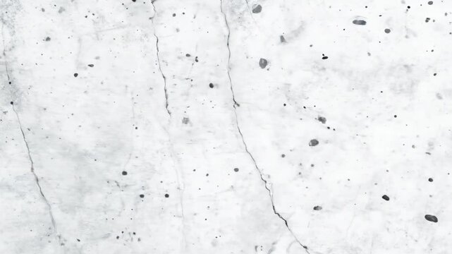 A weathered, textured, off-white surface with dark spots and cracks, creating an abstract pattern