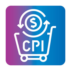 cpi black line icon for digital and print projects.