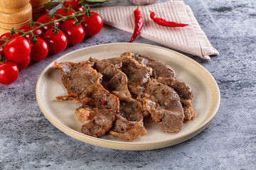 Grilled marble beef bacon snack