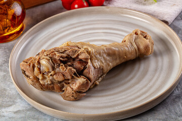 Steamed turkey leg with spices