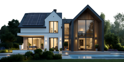 Modern Home Elegance: An architectural marvel, this contemporary house showcases sleek lines, expansive windows, and a seamless blend of indoor-outdoor living, embodying modern design