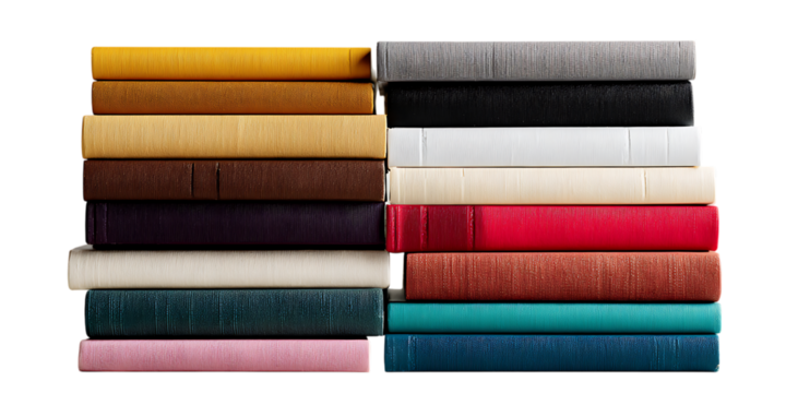 Colorful stack of books for study and reading