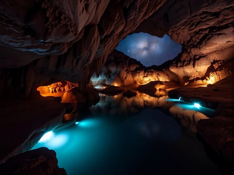 beautiful cave - Powered by Adobe