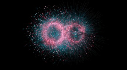 Fototapeta premium A colorful explosion of fireworks in the sky