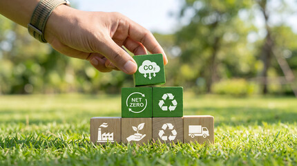 Creating sustainable future, net zero emissions with eco friendly practices