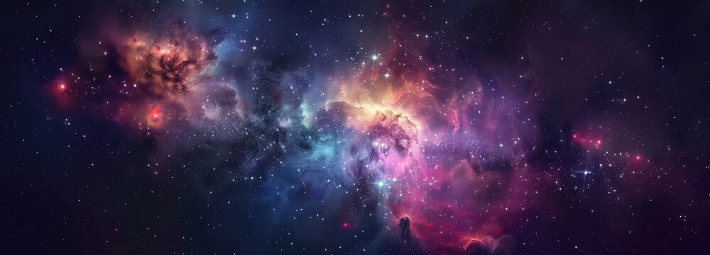 Celestial Tapestry: An Enthralling Cosmic Display showcasing the ethereal beauty and boundless wonders of the universe. 