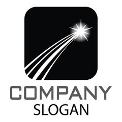 Modern starburst light rays logo design icon vector concept element