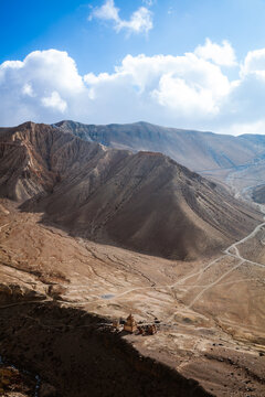 Arid valley, Upper Mustang region, Nepal
