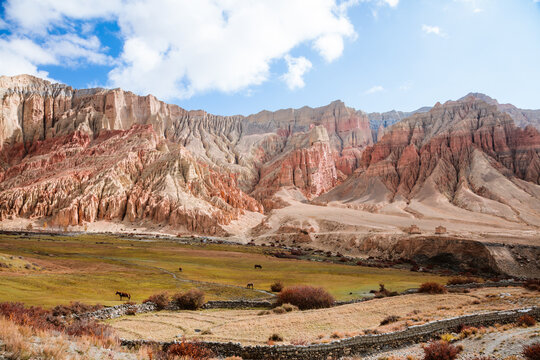 Arid landscape, Upper Mustang region, Nepal