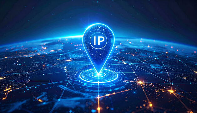 High-tech visualization of IP mapping and network connections, perfect for cybersecurity and digital infrastructure topics.