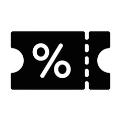 discount coupon glyph icon