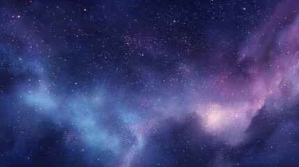 Naklejka premium Cosmic wonder: serene space illustration of a starry sky and vivid galaxies for design use