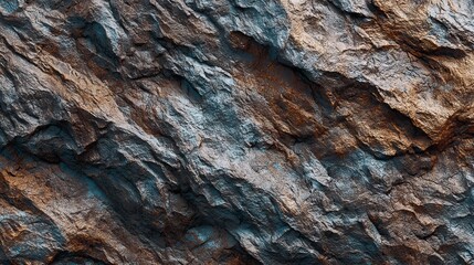 Close-Up of Textured Rock Surface with Natural Patterns