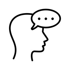 Outline Mentor Speech Bubble Advice Chat Line Icon
