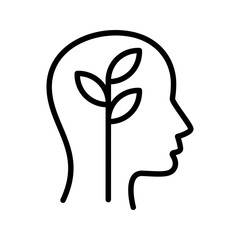 Outline Personal Growth Development Progress Line Icon
