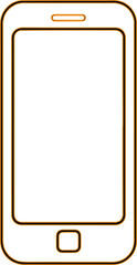 Simple outline of a modern smartphone with a blank screen