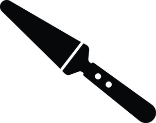 Pie Server Silhouette. Black and White Icon Design Elements on Isolated White Background