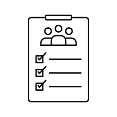 Lineart attendance list register student checklist class document.
