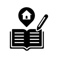 Flat icon homework assignment document paper test student work.
