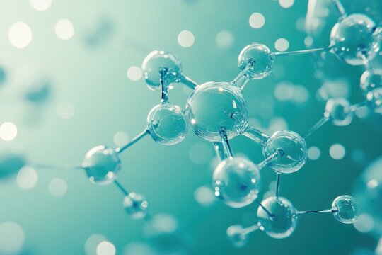 A vibrant and dynamic molecular structure composed of interconnected spheres and lines, showcasing the intricate dance of atoms and electrons.