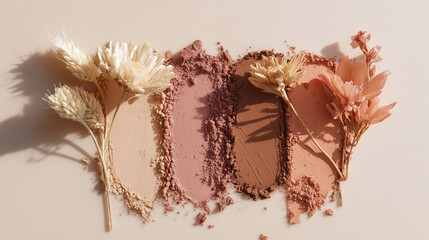 A close up of a makeup palette with a flower on it