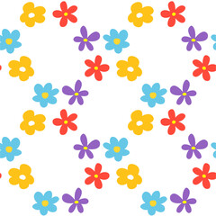 Flower vector seamless pattern illustration floral background .