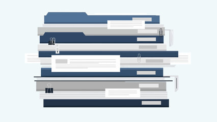 Stack of blue and white computer servers. Server stack illustration. Data center equipment. Network hardware. Vector graphic. Technology infrastructure. IT equipment. Server room
