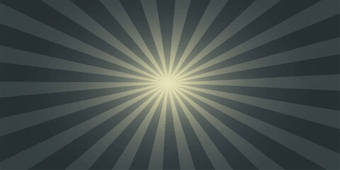 Blue sunburst abstract background with bright radial rays and retro light burst pattern