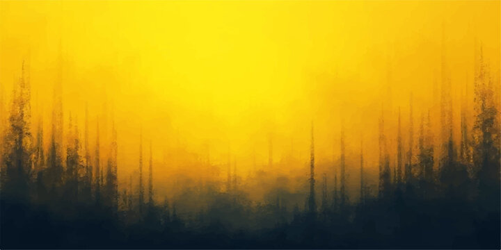 Abstract golden forest impression with dark undergrowth and vertical lines