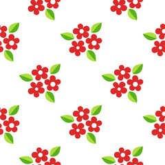 Flower vector seamless pattern illustration floral background .