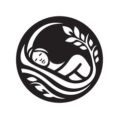 spa treatment vector silhouette clip art logo design illustration. abstract spa icon collection