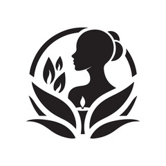 spa treatment vector silhouette clip art logo design illustration. abstract spa icon collection