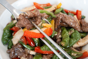 Stir-Fried Beef with peppers