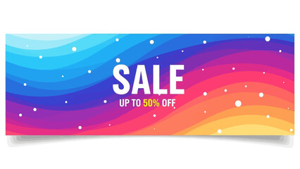 Gradient Flat Design Winter Sale Promo Banner