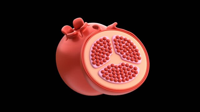 3D Pomegranate | Alpha Channel