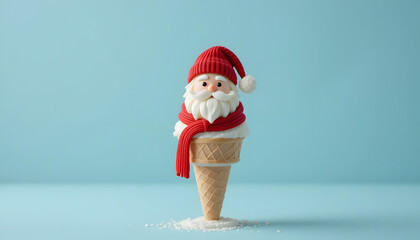 santa claus on a black background