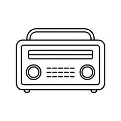 Outline drawing of a kitchen toaster appliance object on transparent background