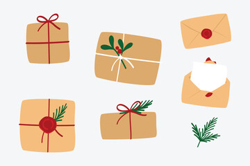Christmas brown parcel gifts