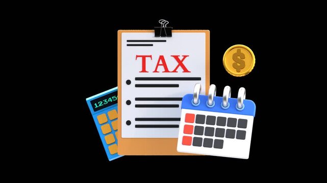 3D Tax Payment | Alpha Channel