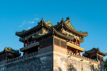 Fototapeta premium The building within the Summer Palace, a royal garden in Beijing, is the Wenchang Pavilion