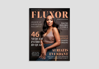 Fashion Magazine Layout Cover Template