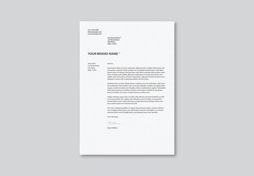 Black and White Letterhead Template