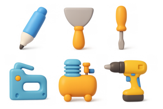 Simple tool icon set for creative design and illustrations