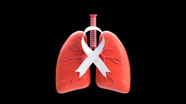 3D Lung Cancer Awareness | Alpha Channel