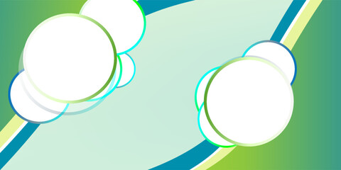 Abstract soft green fluid wavesf and circle background for banner design template showcase vector 10.