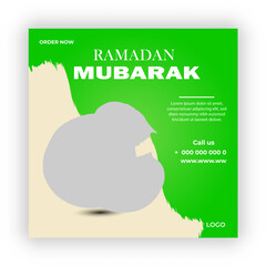 Ramadan mubarak kareem social media post design template 
